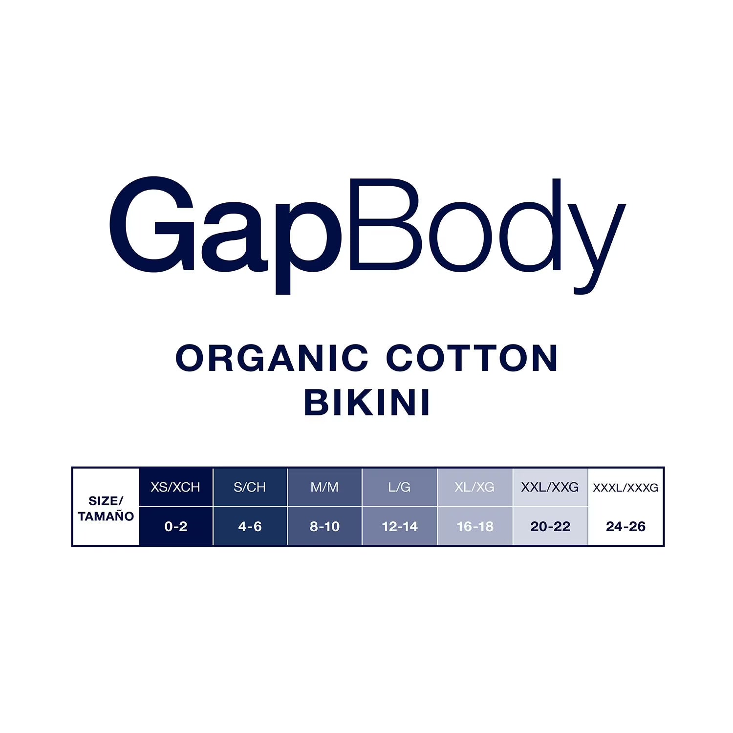 Pantie Bikini GapBody – Algodón Orgánico Premium (Talla XL)