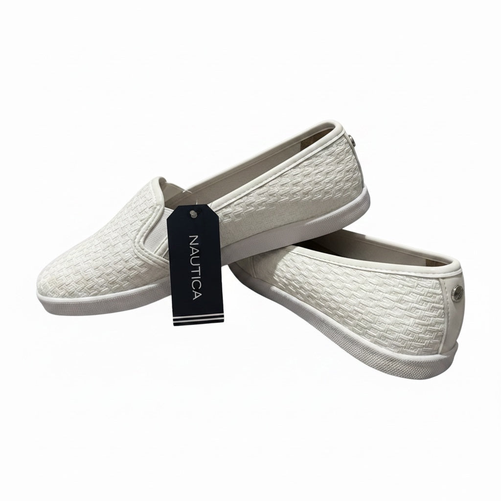 Tenis Nautica Sunchaser para Mujer – White Weave (Talla 8)