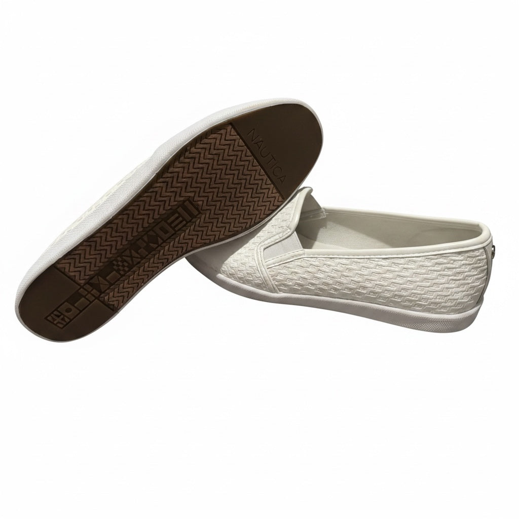 Tenis Nautica Sunchaser para Mujer – White Weave (Talla 8)