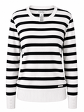 Suéter de Punto Calvin Klein Talla XL – Rayas Clásicas Blanco y Negro