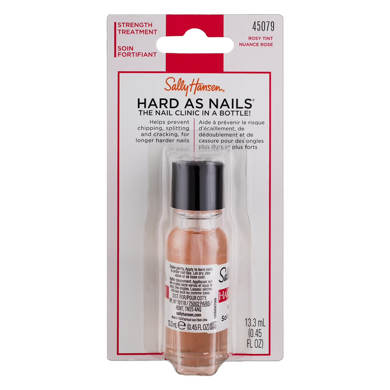 Sally Hansen Hard as Nails Tratamiento Endurecedor de Uñas Tinte Natural, 0.45 Oz