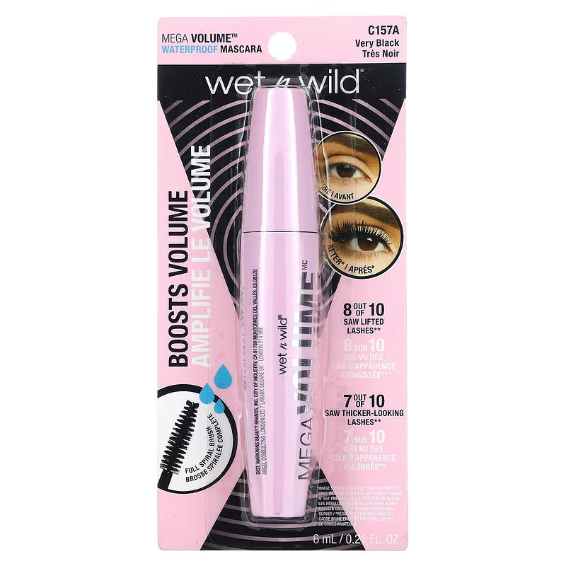 Rímel Wet n Wild Mega Volume C157A a Prueba de Agua